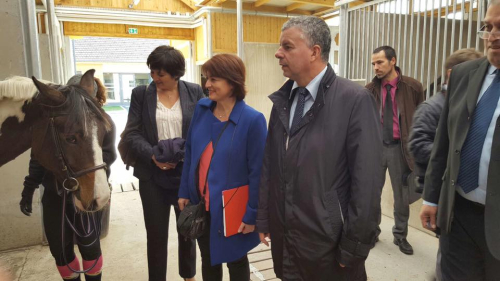visite du Lycée Agricole Contamine avec Mme Berthoux et Mr Saddier, VP 